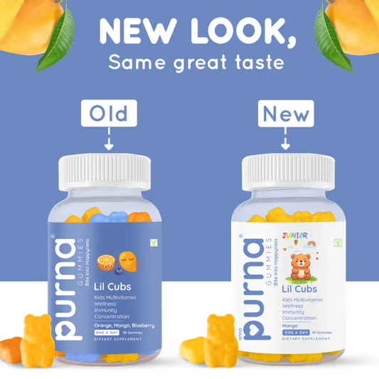 Purna Gummies Kids Multivitamin Gummies for Growth, Immunity and Health