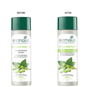 Biotique Advanced Ayurveda Bio Soya Protein Fresh Nourishing Shampoo 
