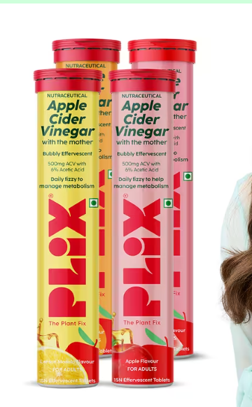 PLIX The Plant Fix Apple Cider Vinegar Effervescent Tablet with Mother - Multi Flavor 