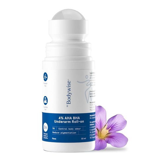BeBodywise 4% AHA BHA Underarm Roll On For Reduce Pigmentation - Flora Fragrance | Grab2Buy