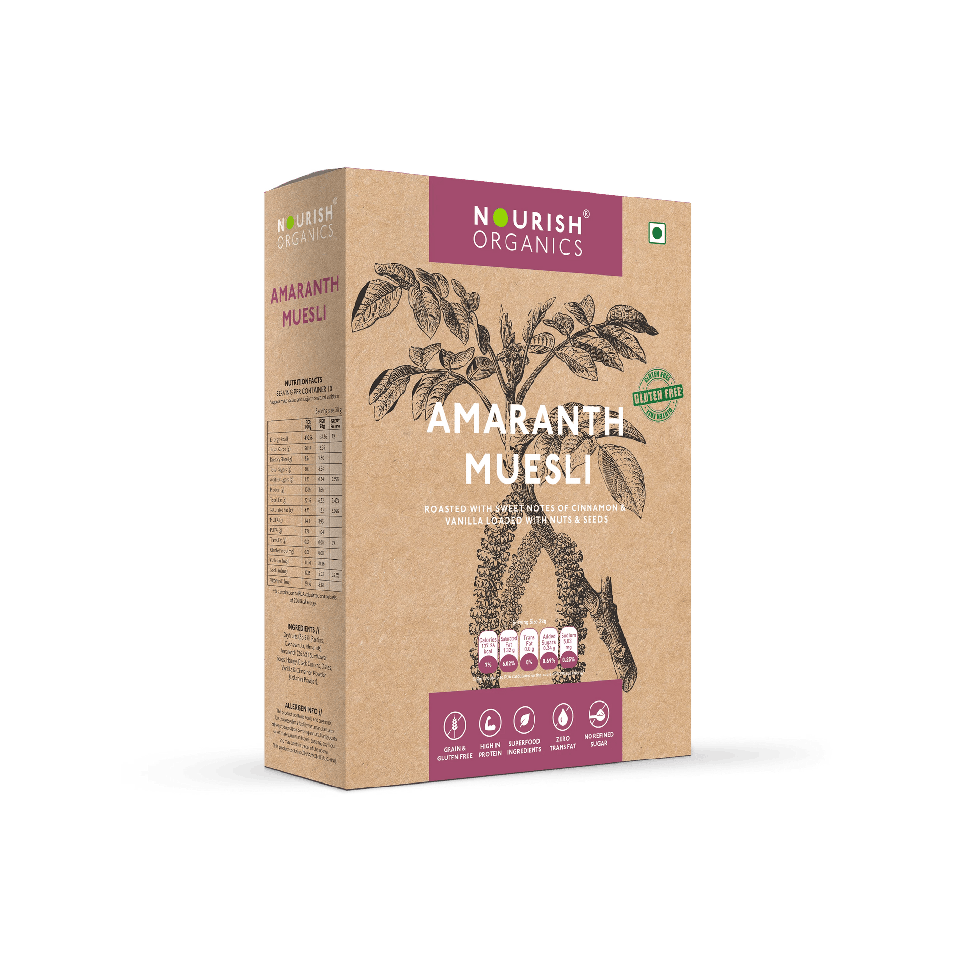 Nourish Organics Amaranth Muesli 