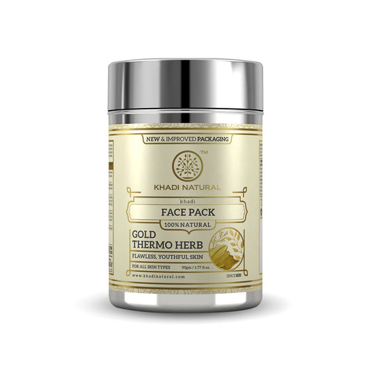 Khadi Natural Gold Thermo Herb Face Pack - 50gm 