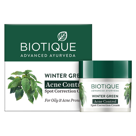 Biotique Bio Winter Green Spot Correcting Anti Acne Cream, 15g - Grab2buy