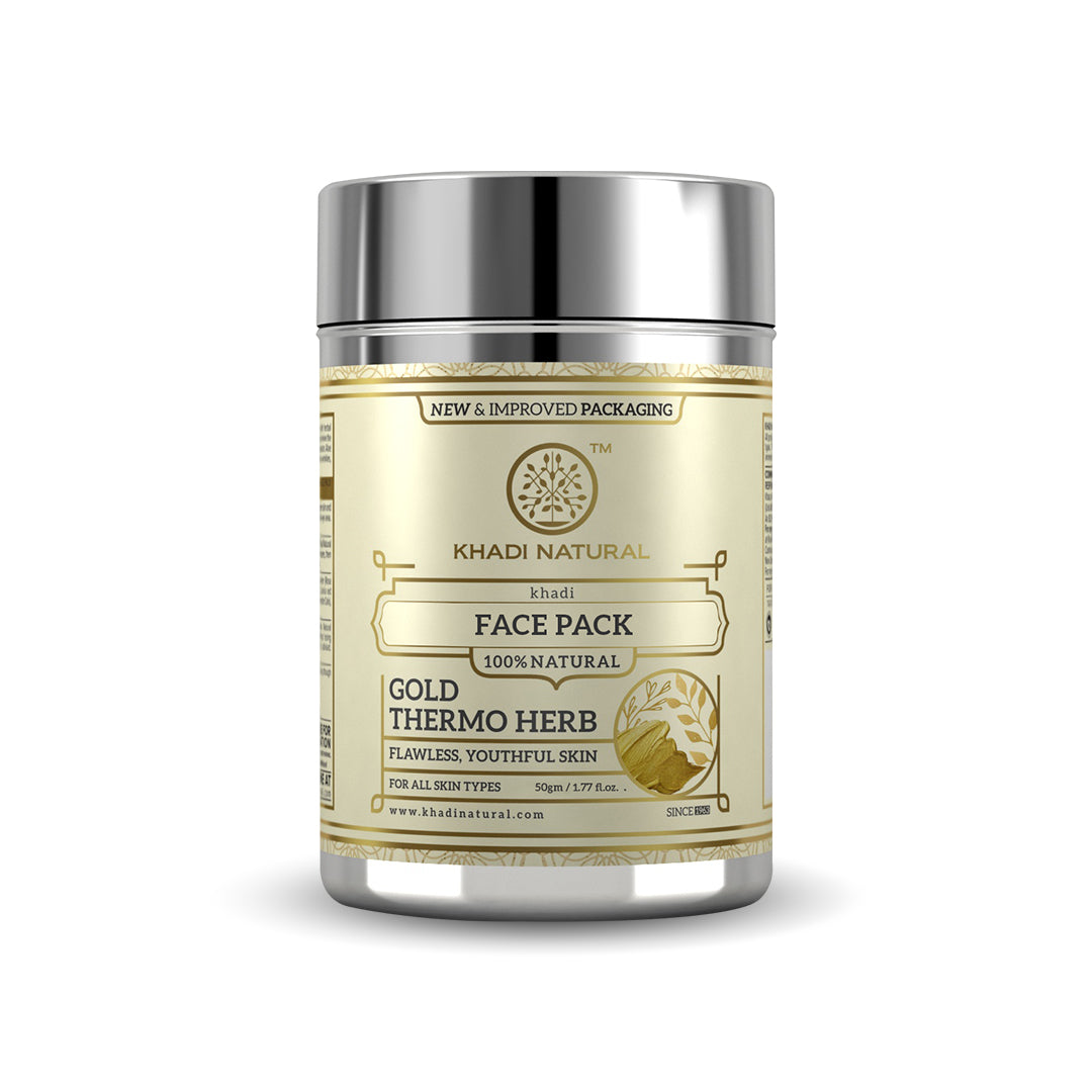 Khadi Natural Gold Thermo Herb Face Pack - 50gm 