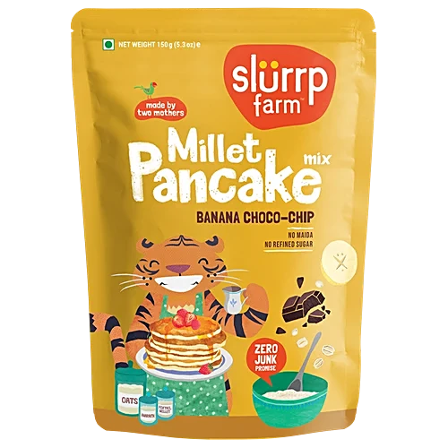 Slurrp Farm Banana Choco-Chip Millet Pancake Mix 