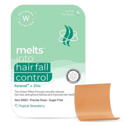 Wellbeing Nutrition Melts Healthy Hair & Hair Fall Control Strips Combo  Grab2Buy Wellbeing Nutrition Grab2Buy