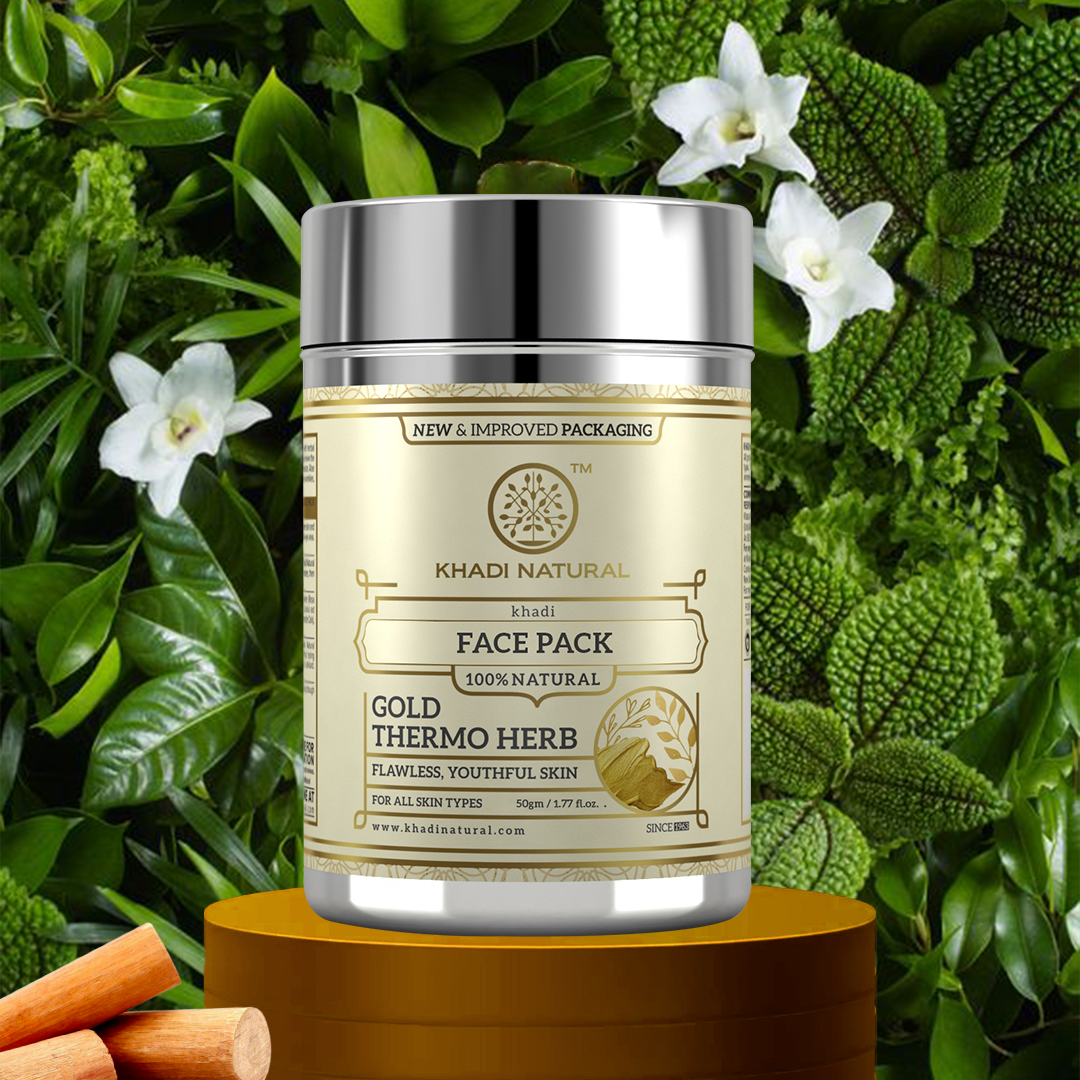 Khadi Natural Gold Thermo Herb Face Pack - 50gm 