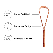 Copper Tongue Cleaner | Single Handle 