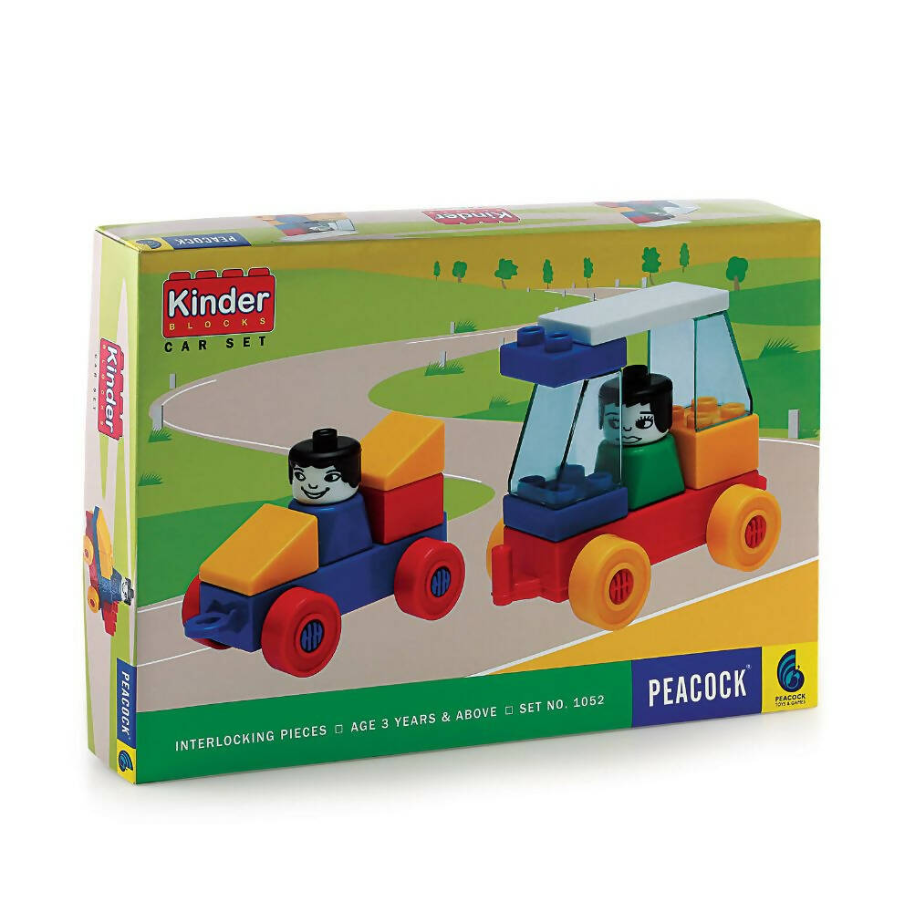 Peacock Learning & Educational Building Interlocking Blocks Set For Kids - Car Set - Grab2buy