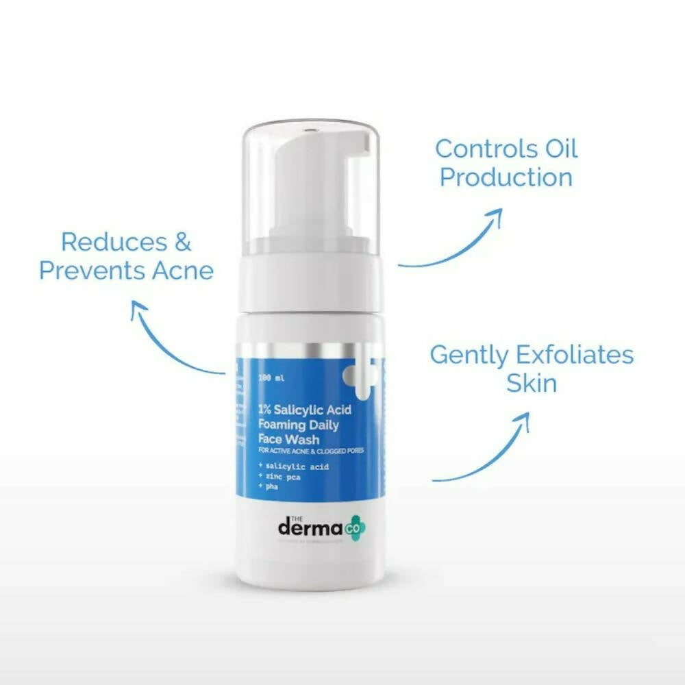 The Derma Co 1% Salicylic Acid Foaming Daily Face Wash  Grab2Buy The Derma Co Grab2Buy