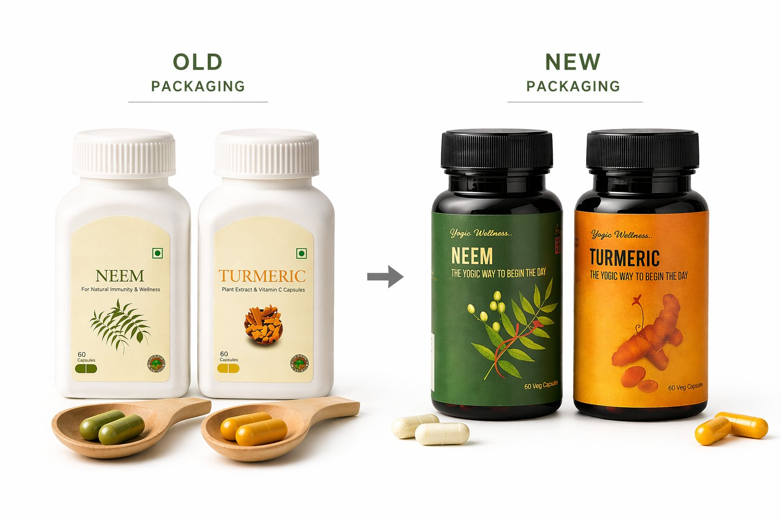 Isha Life Neem and Turmeric Capsules 