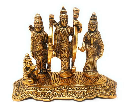 Giftnagri Lord Ram Darbar Idol Metal Showpiece Hindu Religious Idols - Grab2buy