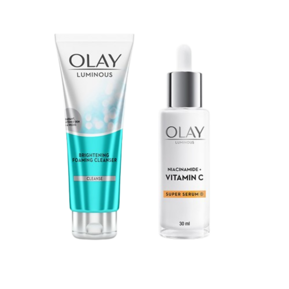 Olay Hydration Boost Kit With Niacinamide + Vitamin-C Super Serum & Cleanser | Grab2Buy