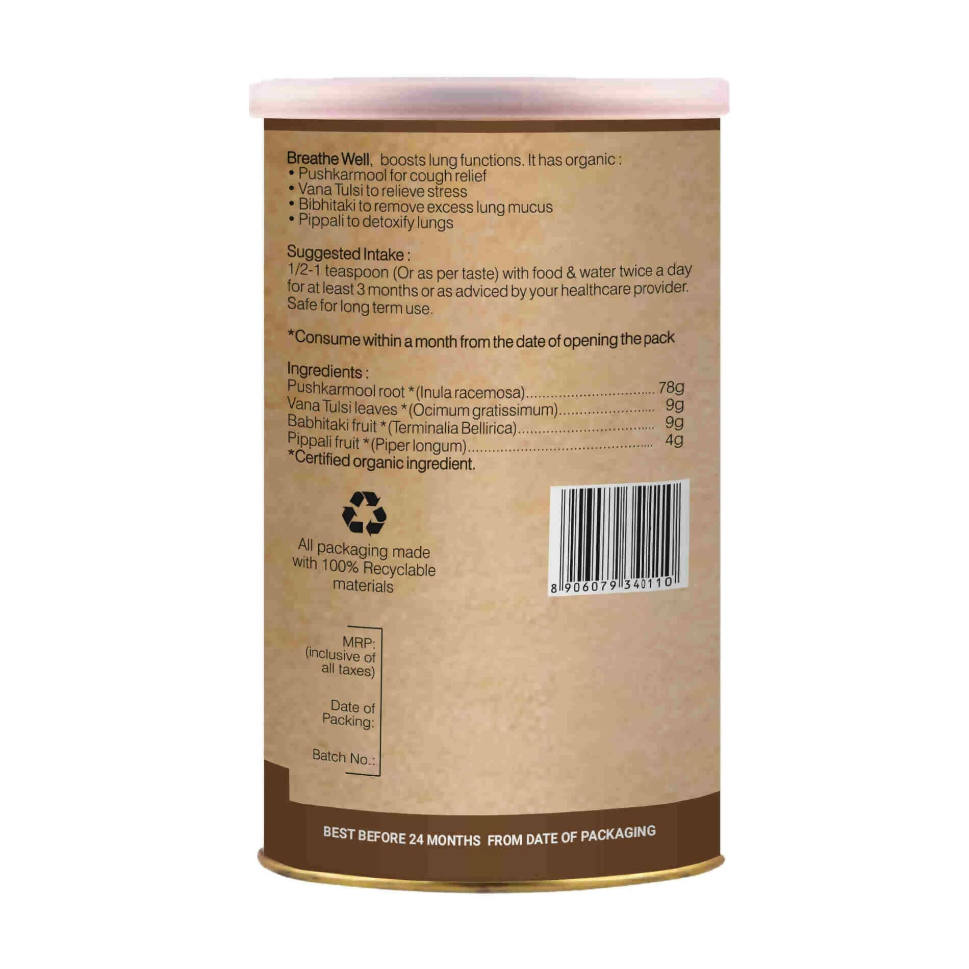 Organic Wellness Breath Well Powder 