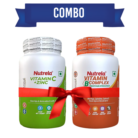 Patanjali Nutrela Vitamin C & Zinc + B-Complex Capsules Combo Genie India