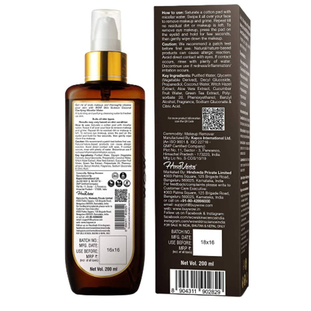 Wow Skin Science Coconut Clarifying Micellar Water Ingredients