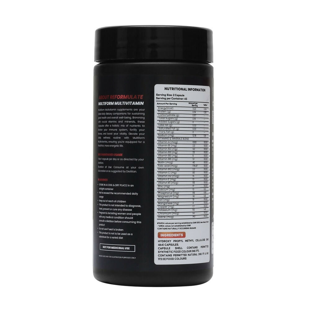 Reformulate Advanced Multiform Formula For Sports I Advanced Daily Formula I 25 Vitamins & Minerals Tablets 