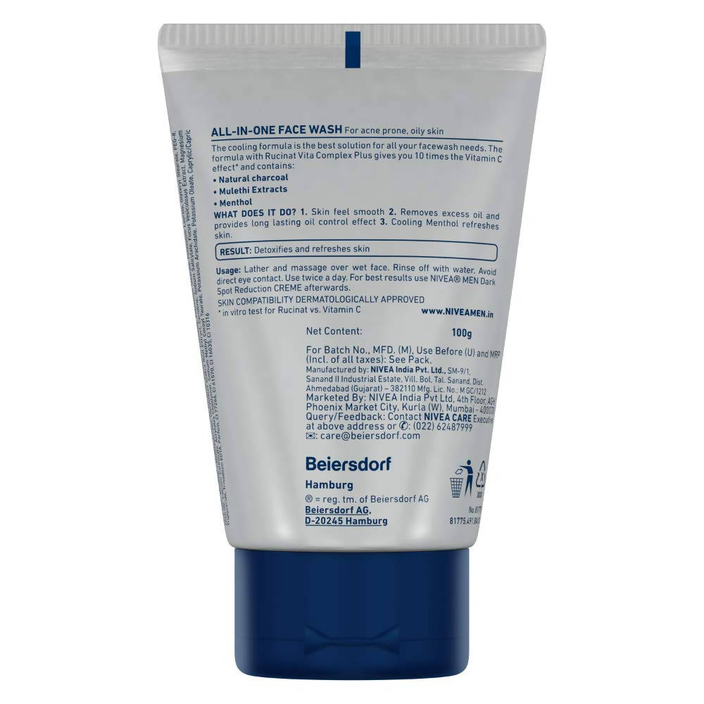 Nivea All in 1 Charcoal Face Wash 