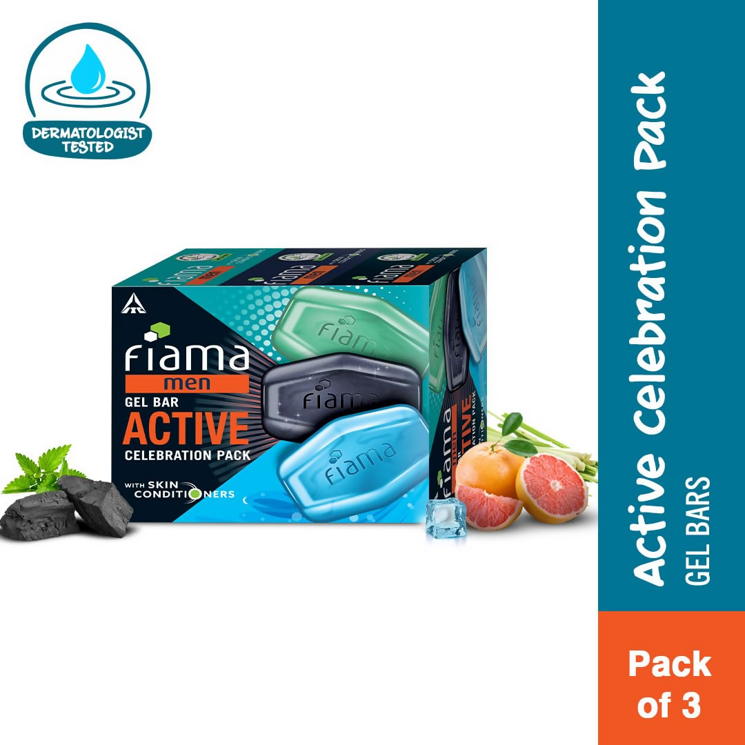 Fiama Men Gel Bar Active Celebration Pack  Grab2Buy Fiama Grab2Buy