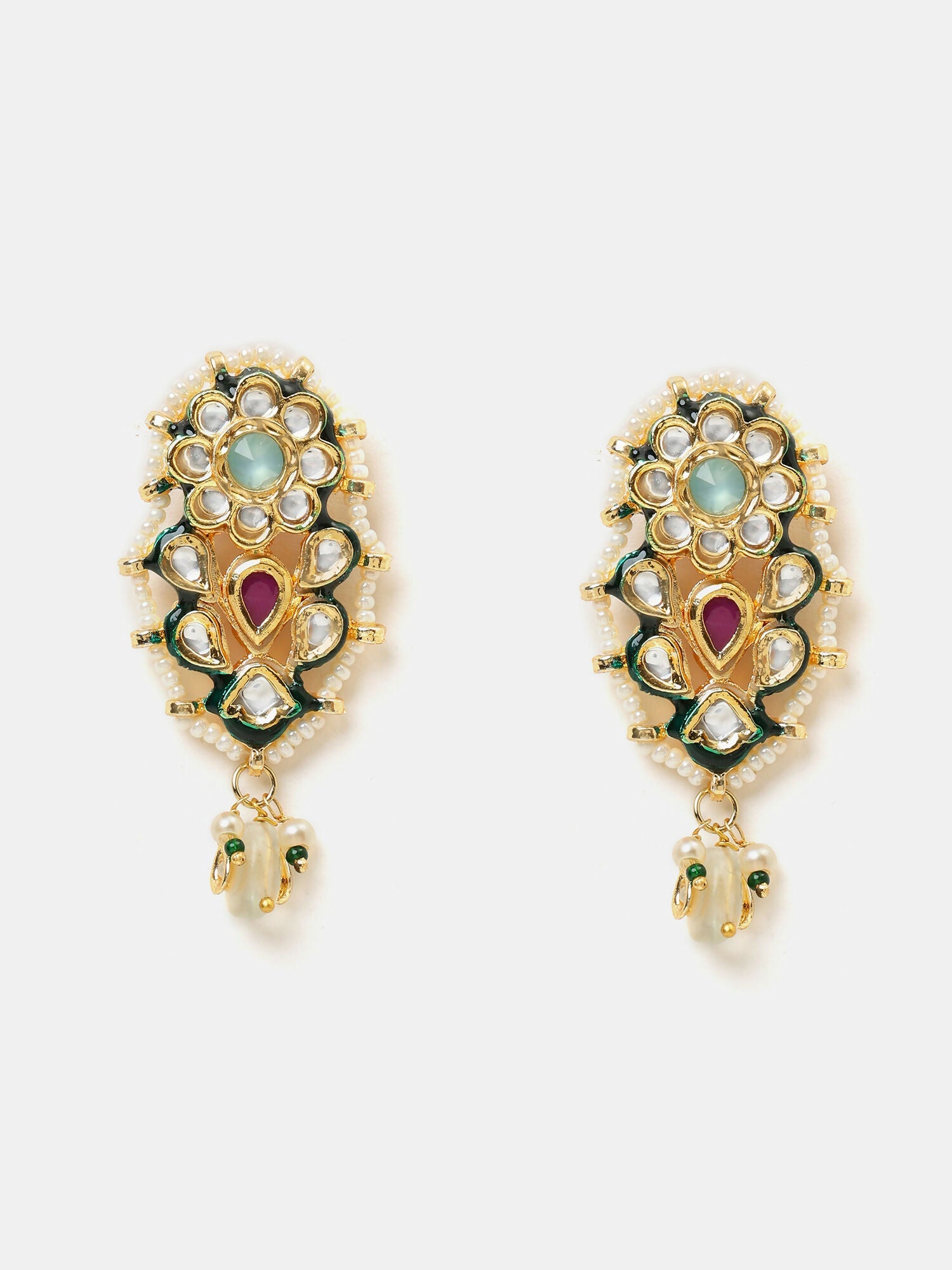 Ruby Raang Chand Earrings