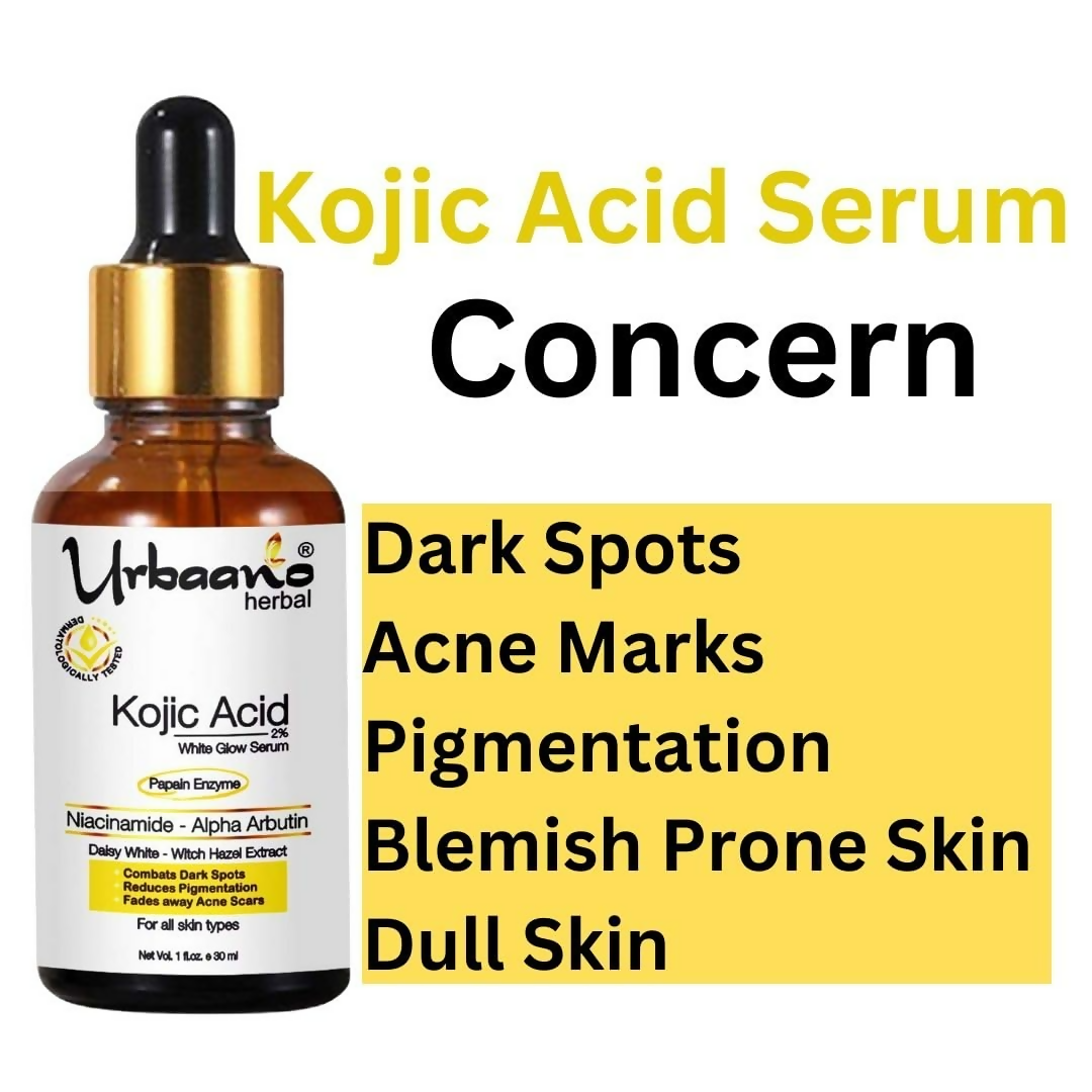 Urbaano Herbal 2% Kojic Acid White Glow Face Serum  Grab2Buy Urbaano Herbal Grab2Buy