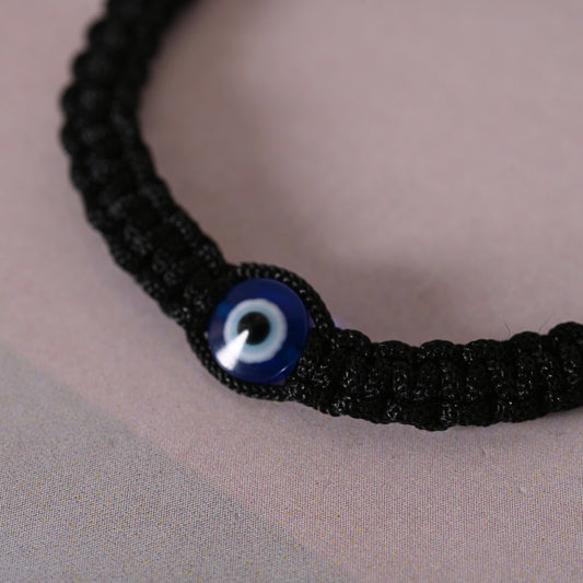 NVR Men & Women Black Fabric Elasticated Bracelet | Grab2Buy