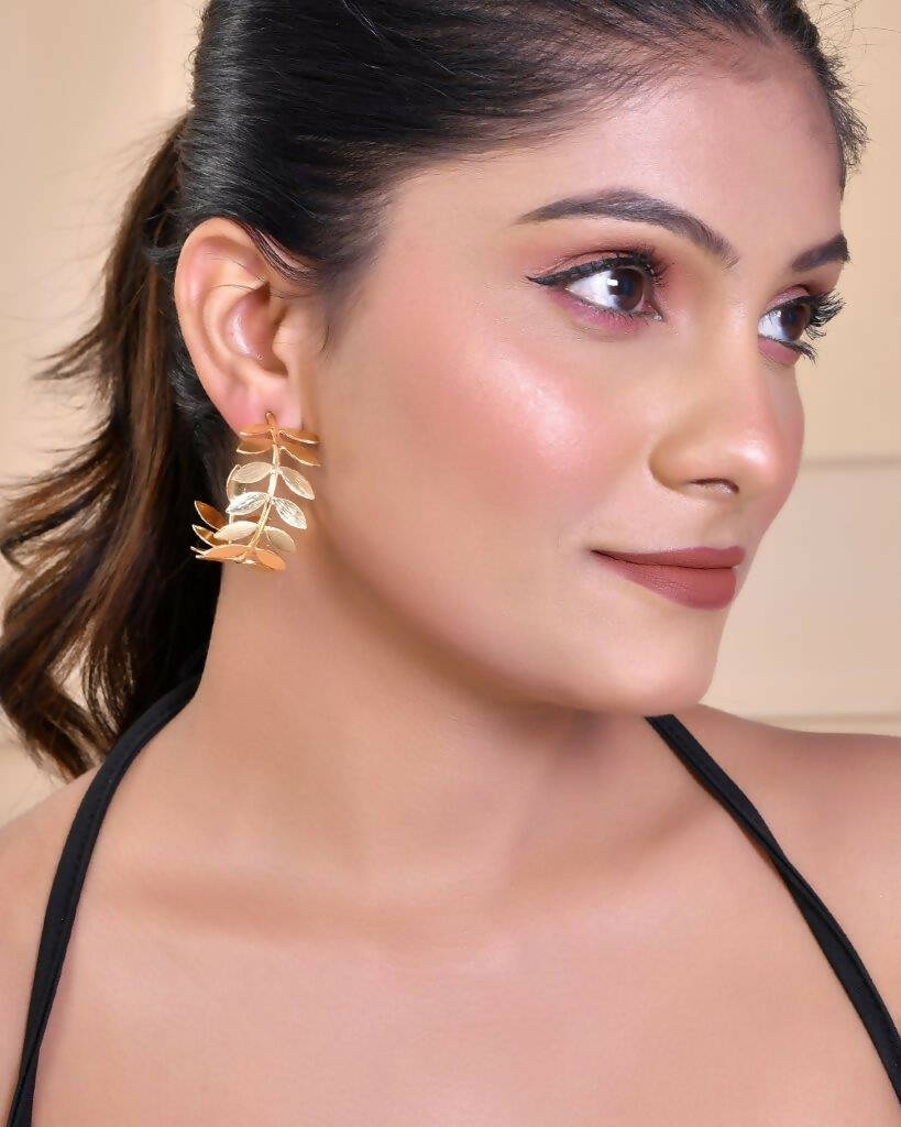 VOJ Women Gold Color stainless steel Earrings  Grab2Buy VOJ Grab2Buy