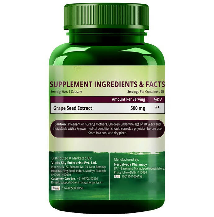 Himalayan Organics Grape Seed Extract Capsules - Grab2buy