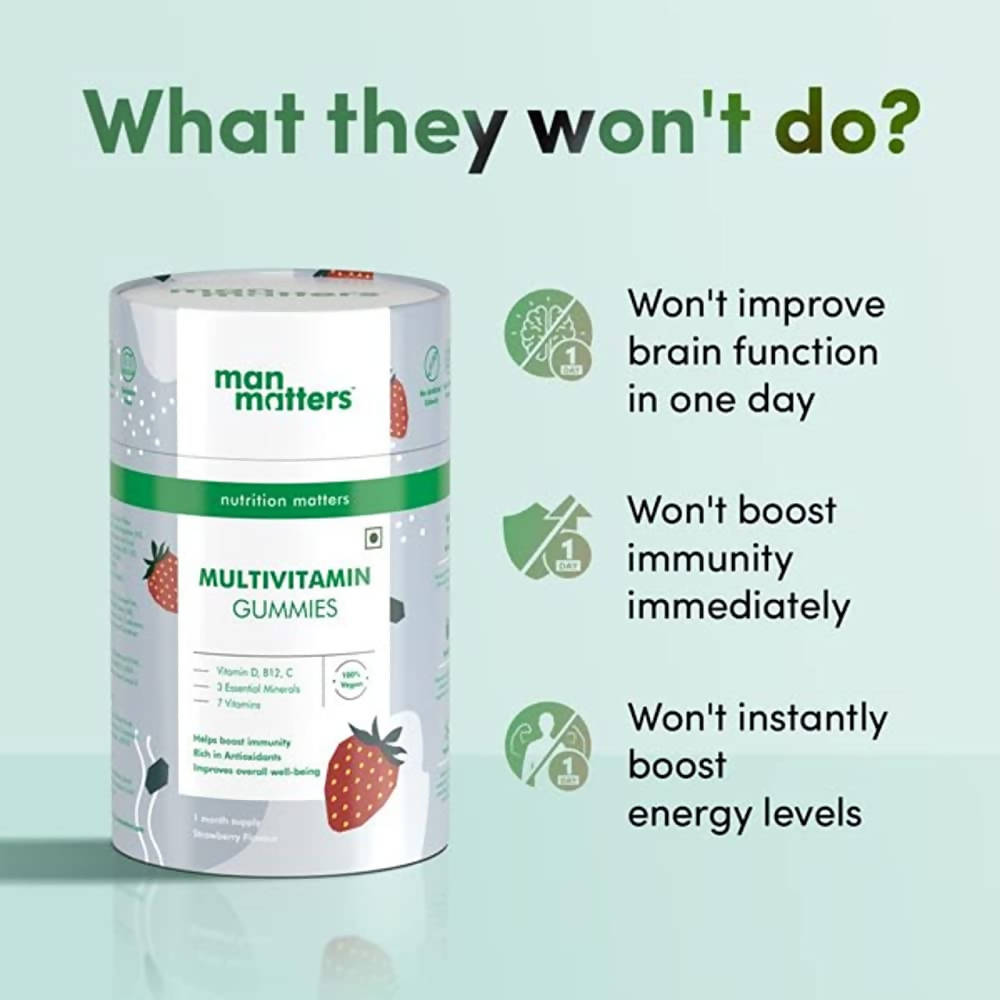 Man Matters Multivitamin Gummies For Men - Strawberry Flavor 