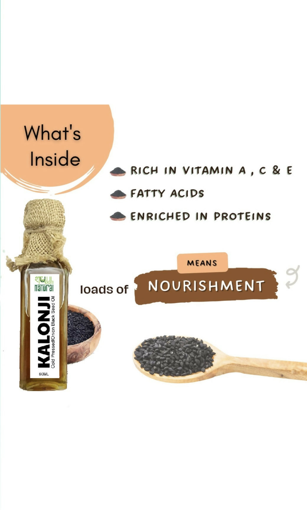 Shuddh Natural Black Onion Seed Oil Kalonji Oil 