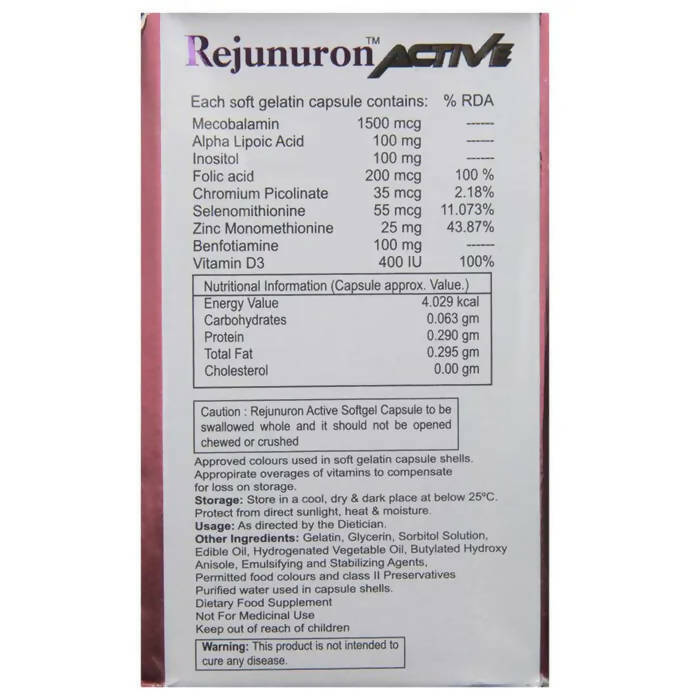 Fourrts Rejunuron Active Softgel Capsules Siddharth Medicare