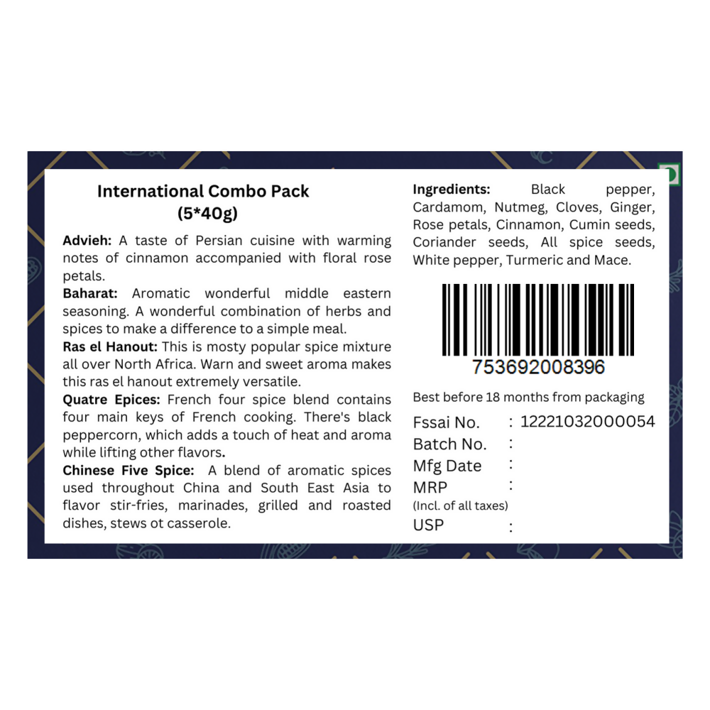 Pipar Spices International Spices Combo - Grab2buy