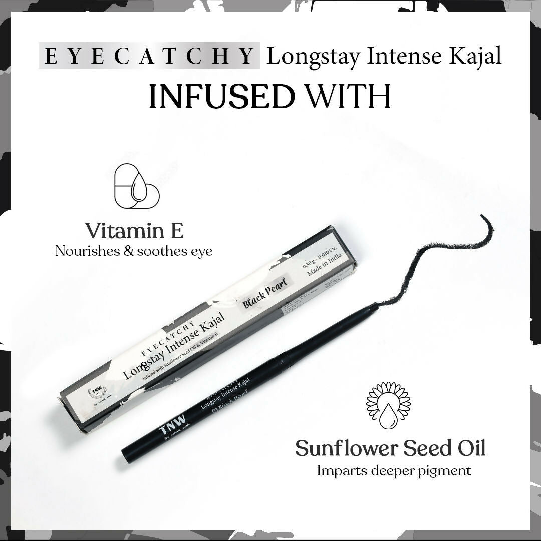 The Natural Wash Eyecatchy Longstay Intense Kajal - Black Pearl 