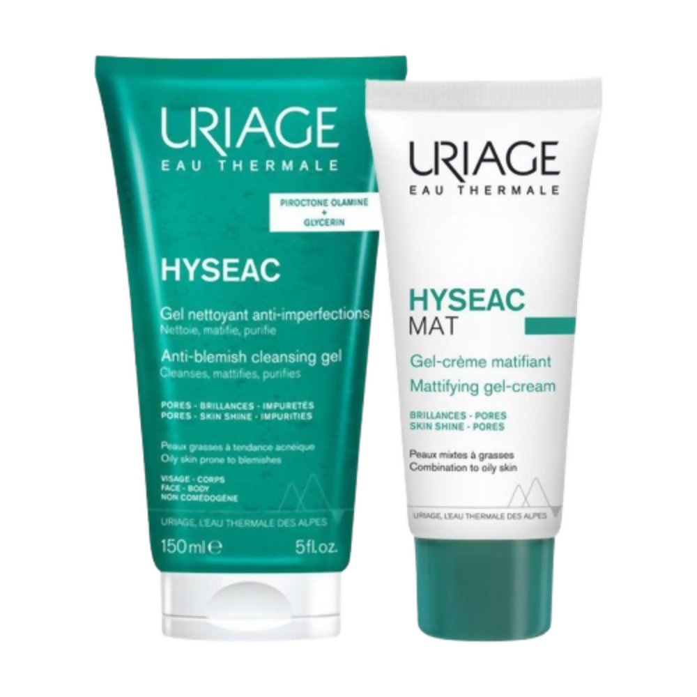 Uriage Anti-Blemish Regime (Hyseac Cleanser + Moisturizer)  Grab2Buy Uriage Grab2Buy