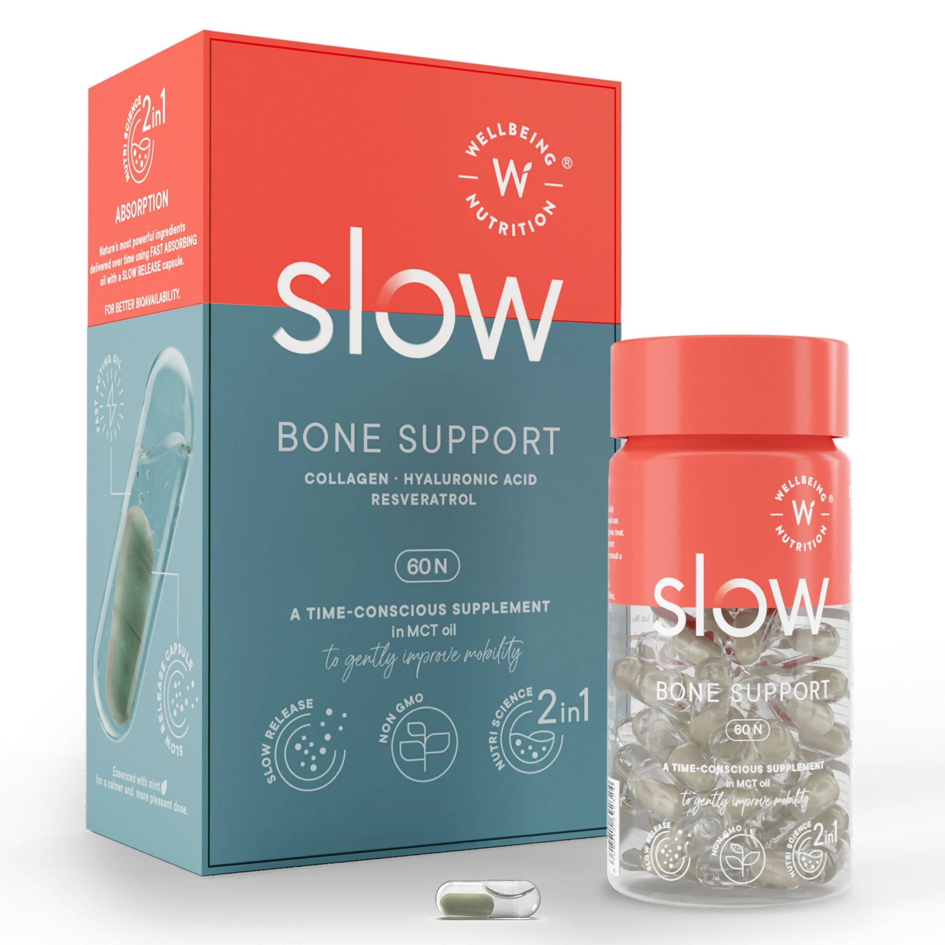 Wellbeing Nutrition Slow | Bone & Joint Support Capsules - Grab2buy