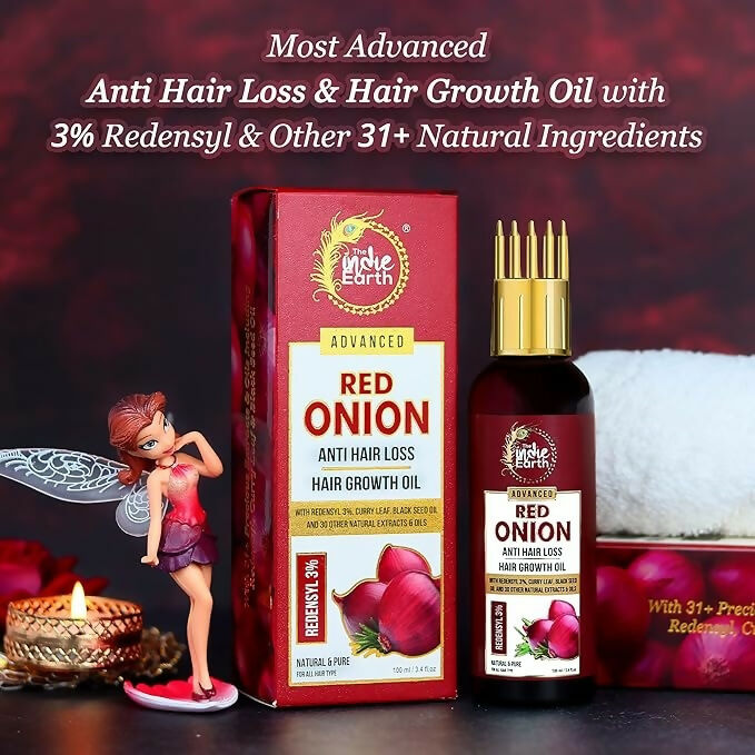 The Indie Earth Advanced 3% Redensyl Red Onion Anti Hair Loss & Hair Growth Oil  Grab2Buy The Indie Earth Grab2Buy