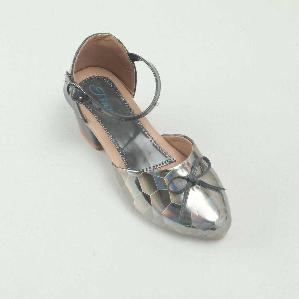 Tiny Bugs Girls Party Wear Ballerinas Heels - Dark Grey  Grab2Buy Tiny Bugs Grab2Buy