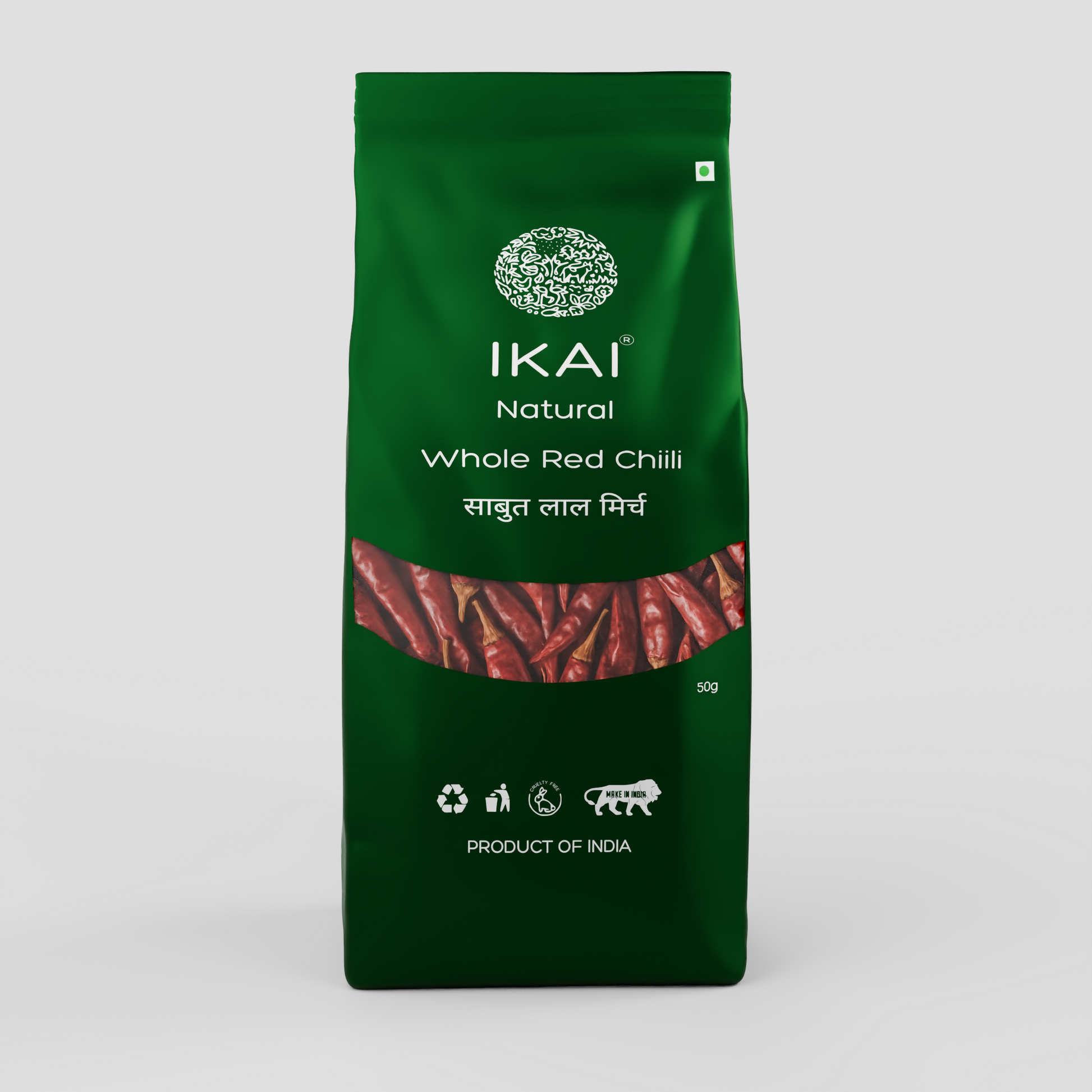 2 - Organic Whole Red Chilli - 50 gm