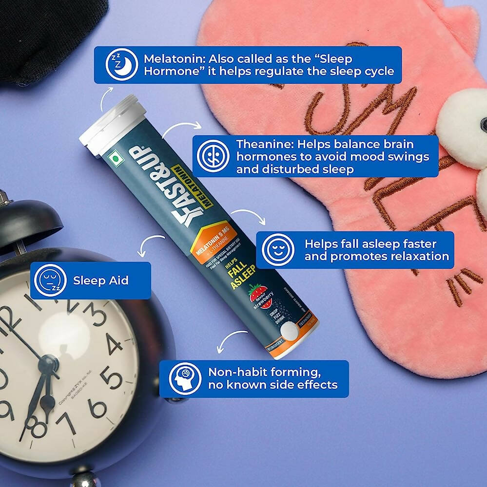 Fast&Up Melatonin Effervescent Tablets – Strawberry Flavor 