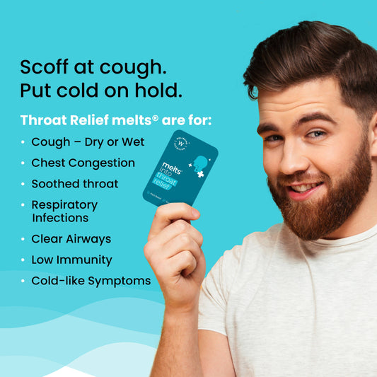 Wellbeing Nutrition Melts instant Throat Relief Oral Strips-Soothing Ginger Lemon Honey Flavor - Grab2buy
