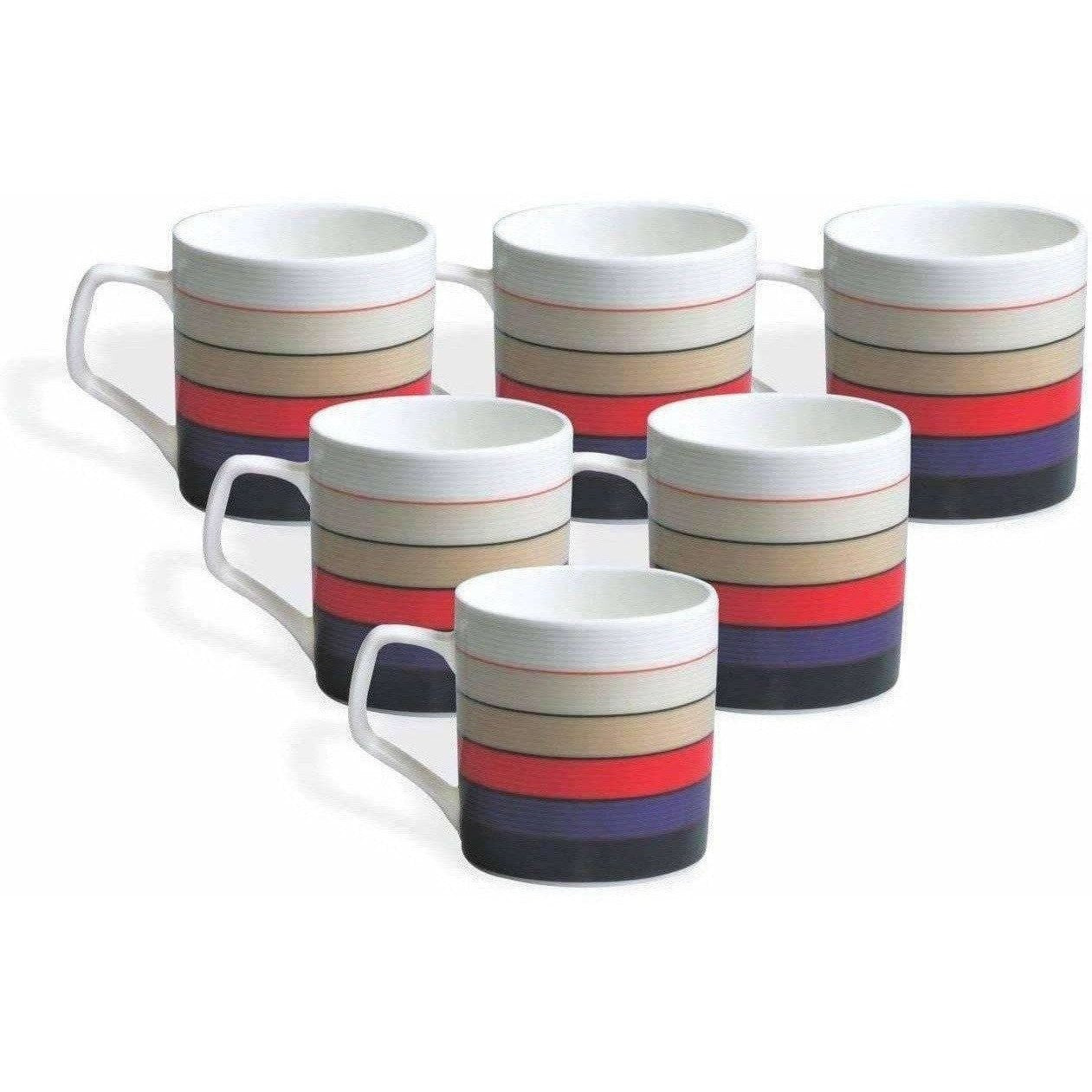 Coffee Mug Set, 220ml/6.6cm, Set of 6, Multicolour 