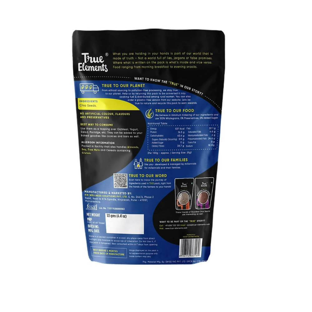 True Elements Roasted Chia Seeds  Grab2Buy True Elements Grab2Buy