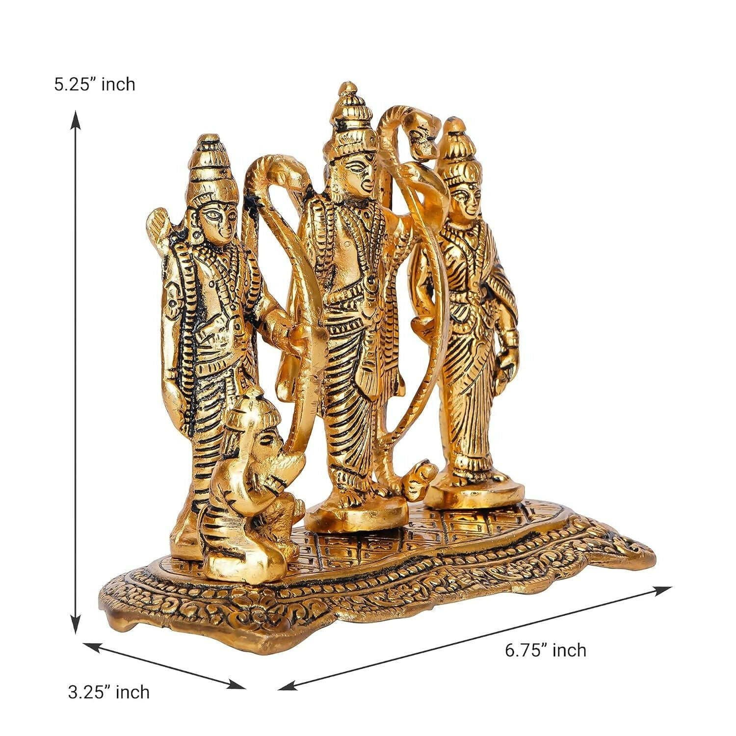 Jaipurcrafts Antique White Metal Lord Ram Darbar Idol - Grab2buy