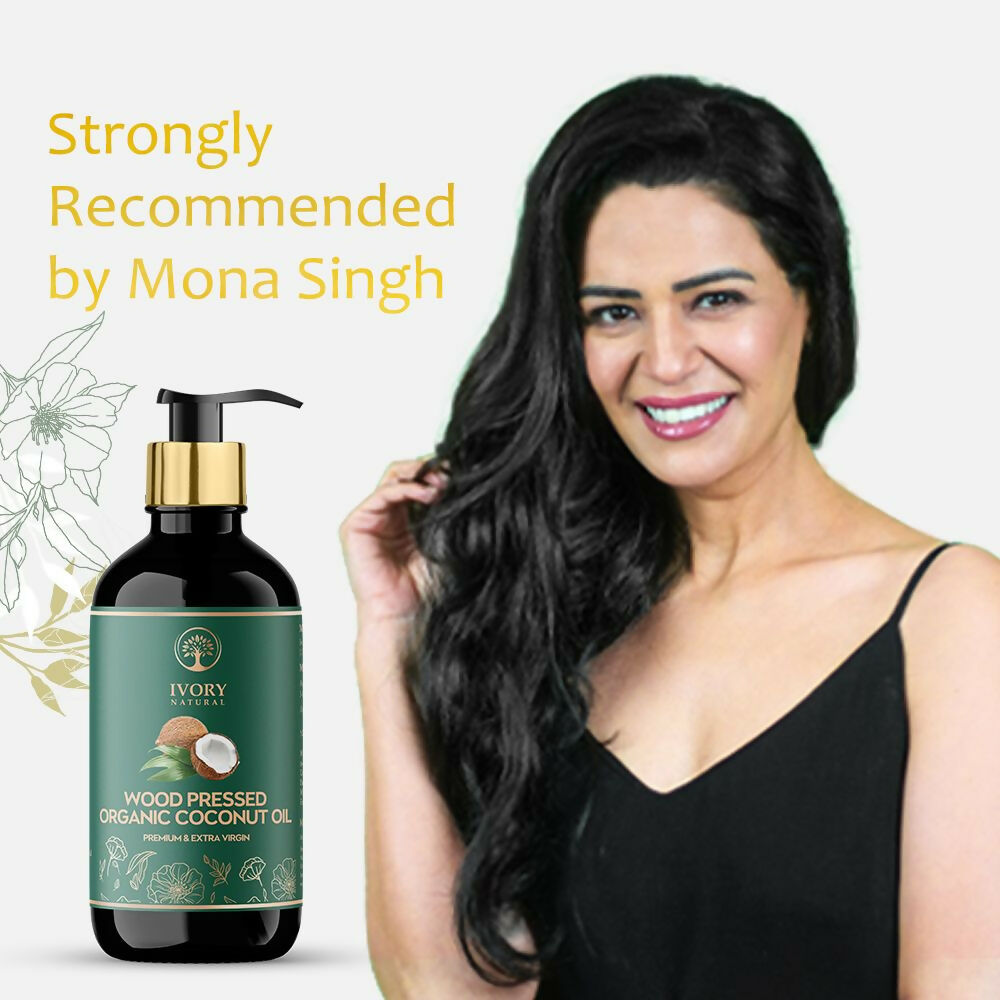 Ivory Natural Wood Pressed Organic Coconut Oil , Premium Extra Virgin Oil - For Radiant Skin, Hair Wellness & Baby Care | Swadesiicart