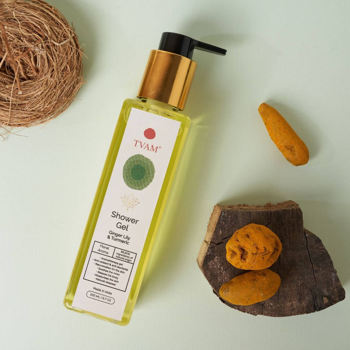 Tvam Tvam Ginger Lily & Turmeric Shower Gel  Grab2Buy Tvam Naturals Grab2Buy