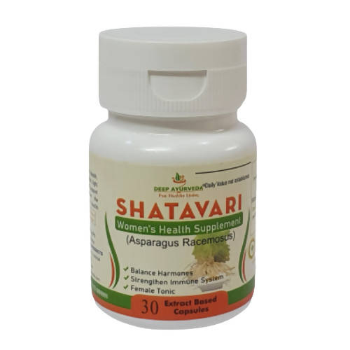 Deep Ayurveda Shatavari 500mg Veg Capsules - Grab2buy
