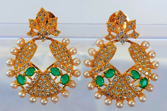 Ad Emerald Designer Earrings - Grab2buy