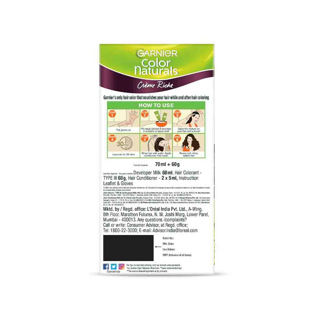 Garnier Color Naturals Creme Riche Hair Color - Shade 4.20 Wine Burgundy 