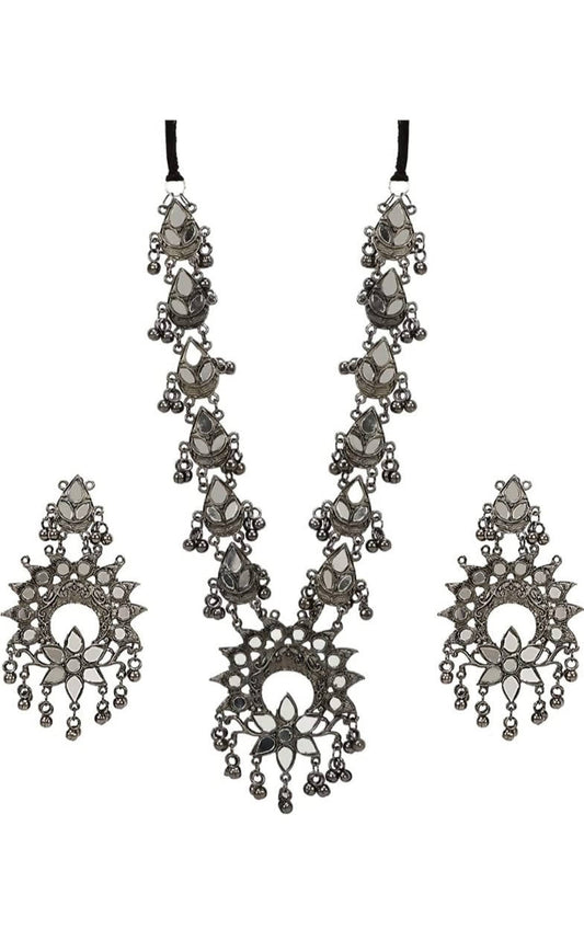 Mominos Fashion Traditional Mirror Design Necklace Set Mangalsutra - Grab2buy