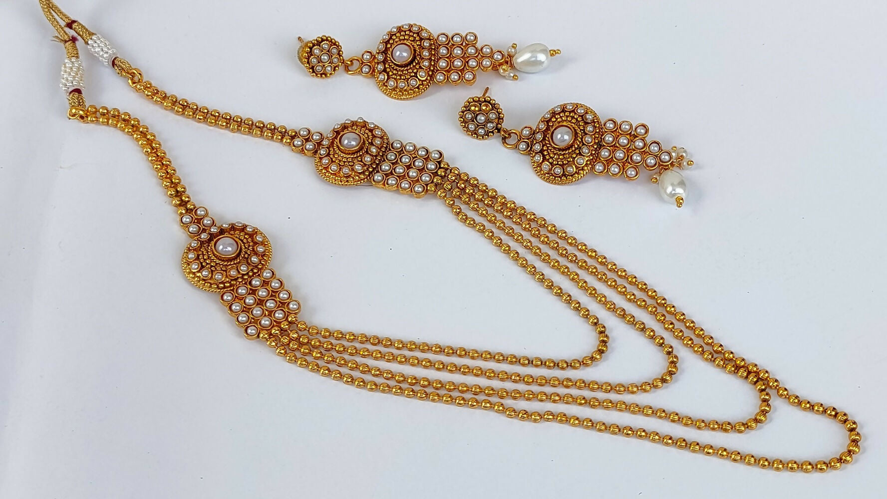 White Kemp Layer Necklace Set - Grab2buy